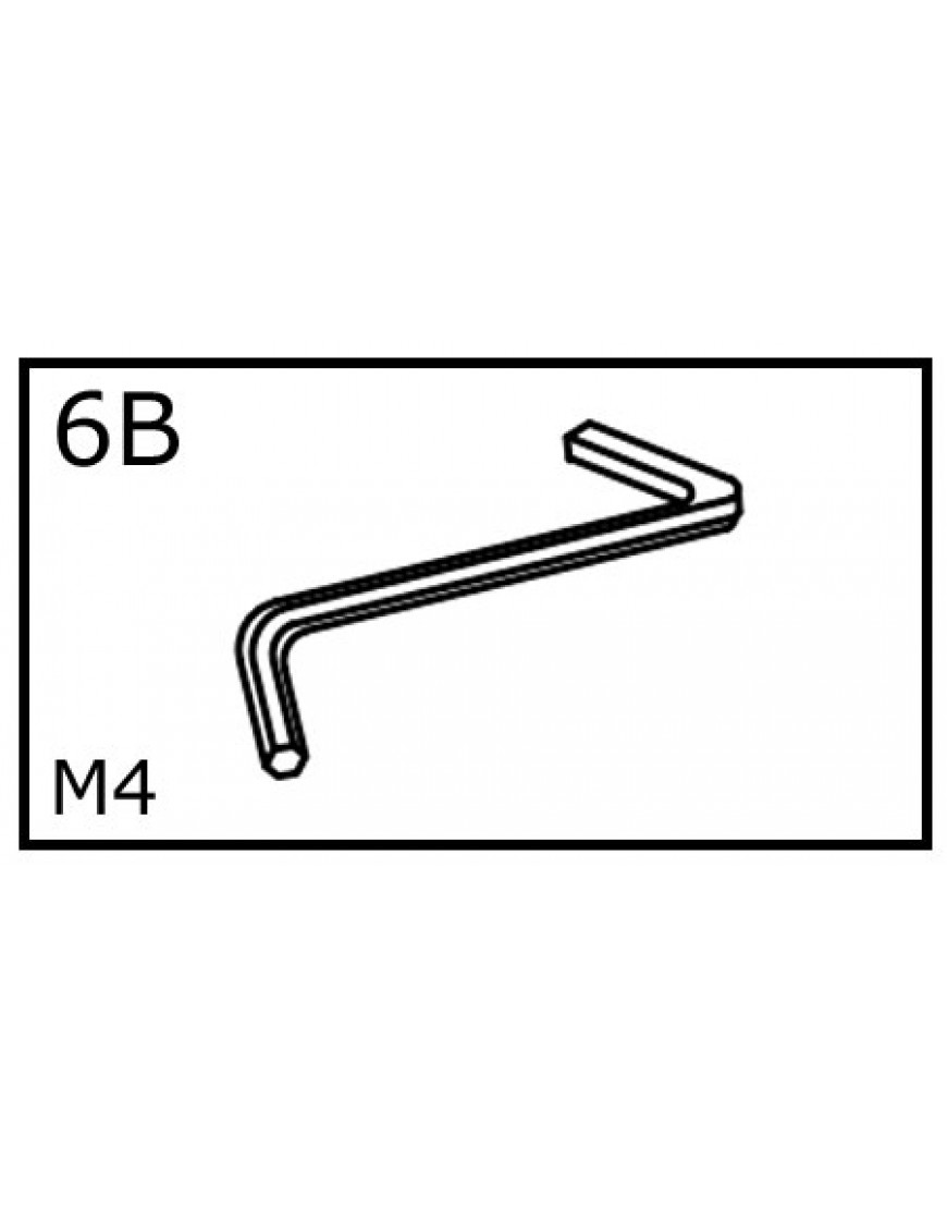 INBUS SLEUTEL M4 VOOR M6 BOUTEN Z-VORM